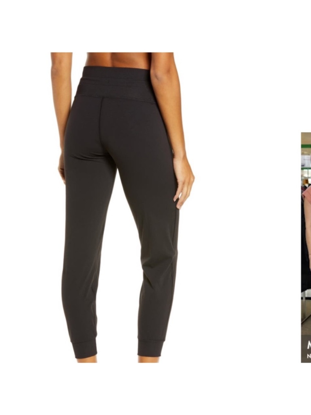 Size S Vuori Women's Black Mid-Rise Drawstring Joggers inseam 26” - Picture 2 of 8